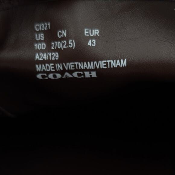 Coach Men's Signature Clog Slides Slip-On Closed Toe Oak-Maple Size US10D EU43 - Picture 5 of 12